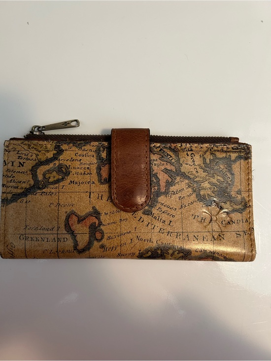 Patricia Nash Handbags - Patricia Nash Map Print Leather Wallet in Brown